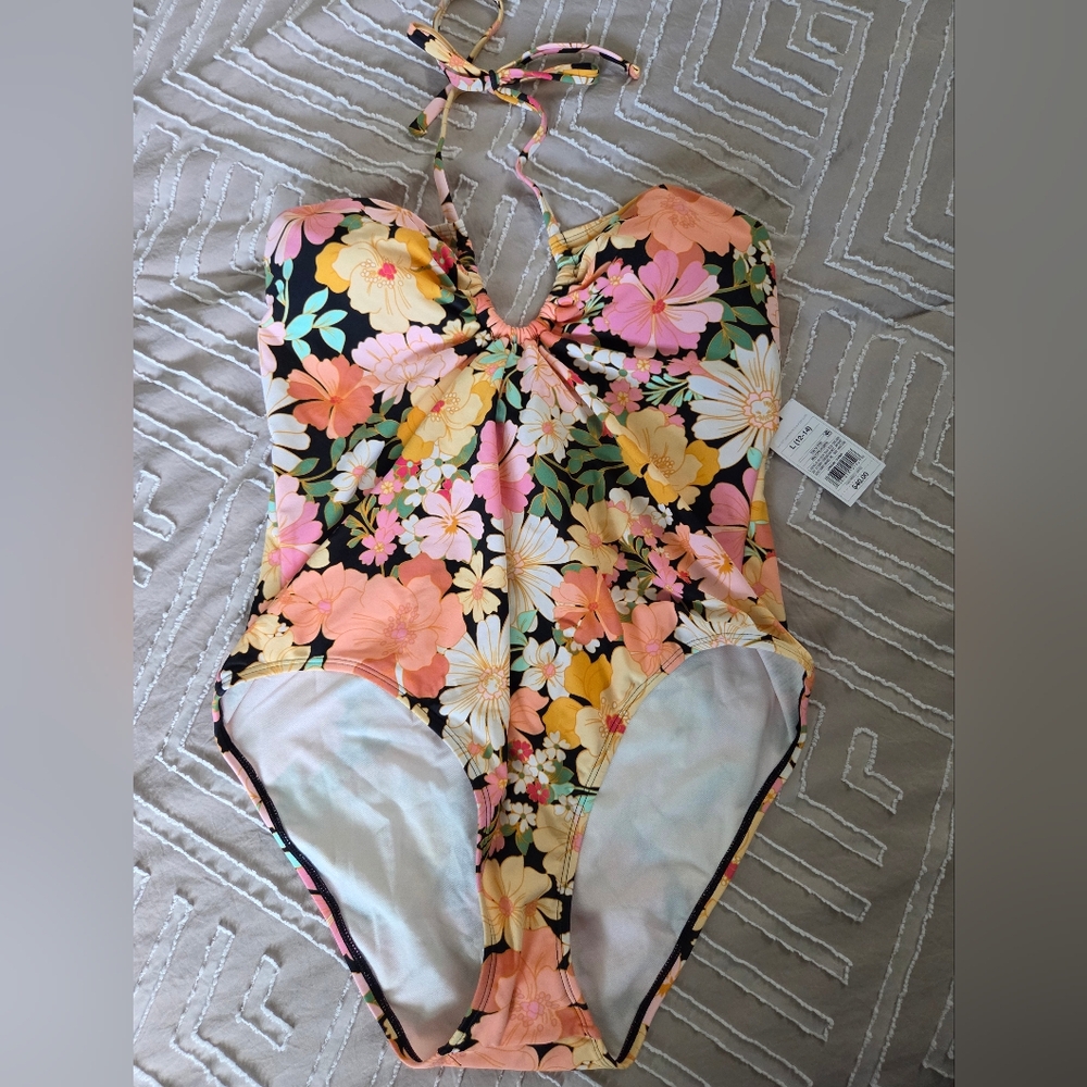 a new day Black and Pink One Piece Swimsuit